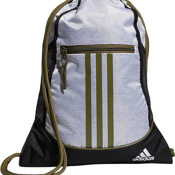 Adidas Alliance II Sackpack, Jersey White/Focus Olive Green/Black